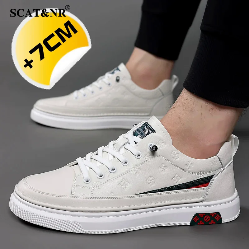 Мужские сетчатые кроссовки обувь-лифт дышащая повседневная спортивная обувь со