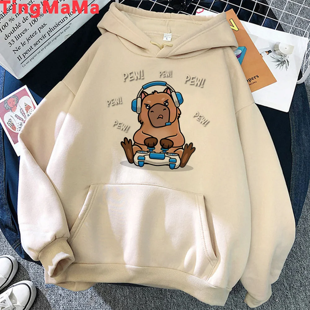 

capibara hoodies men sweat y2k aesthetic Korean style sweater pulls man vintage Pullover