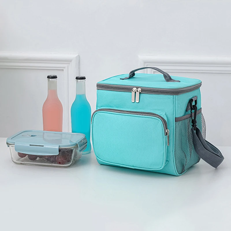 

Красная вместительная плотная термоизоляционная сумка из ткани Оксфорд на одно плечо, Студенческая сумка для обеда, теплоизоляционная сум...