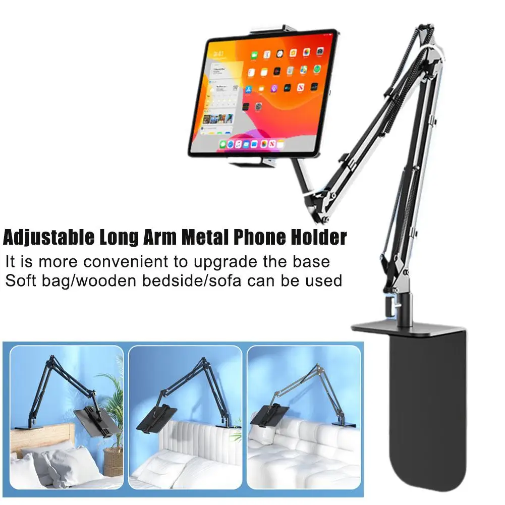 

Tablet Stand Rotatable Phone Stand Long Arm Metal 180° Adjustable Holder For iPad Pro Mini Air Tablet Compatible 4-12.9” R0W1