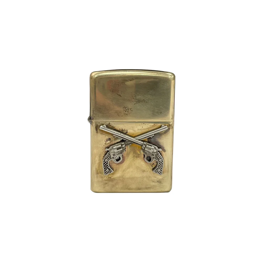 

Outdoor Tool Hand Welding White Brass Lighter Storage Case Universal Portable Box Container Organizer Holder