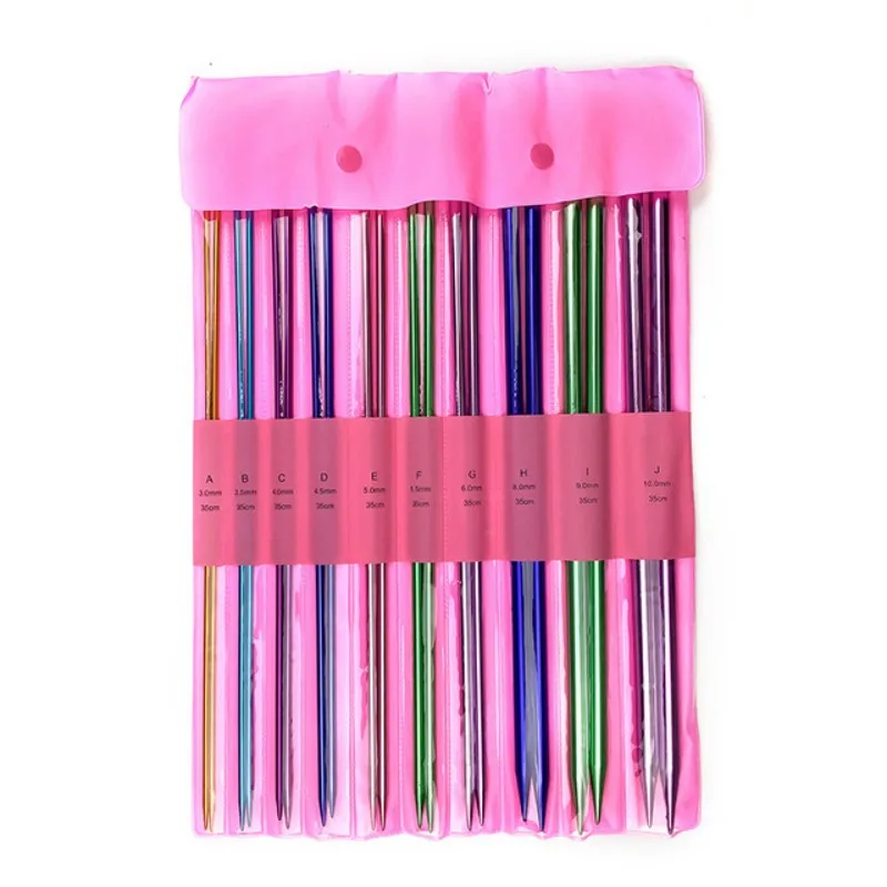 

35cm single pointed sweater needle color hollow aluminum knitting needle DIY Hand knitting tool scarf knitting needle