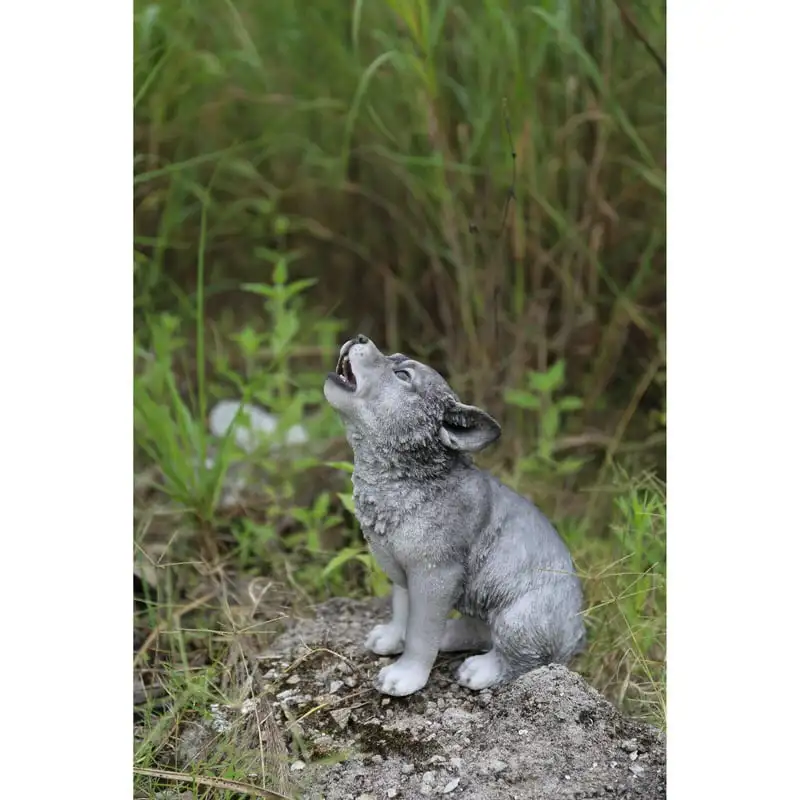 

Howling Wolf Pup Indoor/Outdoor Statue