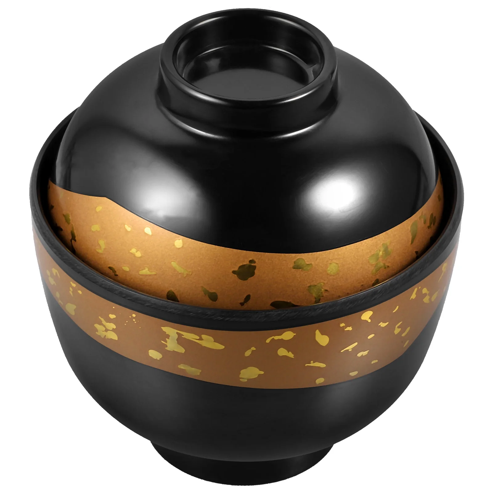 

Lidded Food Bowl Exquisite Rice Bowls Japanese Style Containers Multifunction Kitchen Supply Soup Serving Melamine