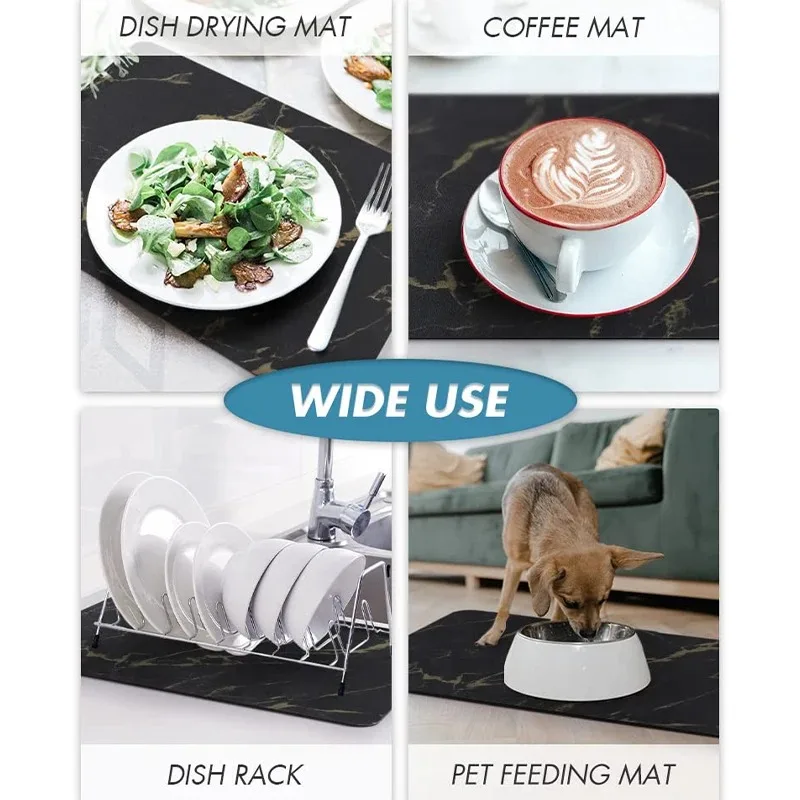 Коврик для сушки посуды супервпитывающий коврик кофейных блюд кухонная посуда