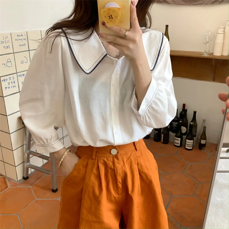 

Cheap wholesale 2021 spring summer autumn new fashion casual ladies work women Blouse woman overshirt female OL BAt080F