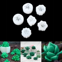 simulation 3d succulent silicone mold aroma candle plant mold for diy aromatherapy handmade soap silicone mold candle making