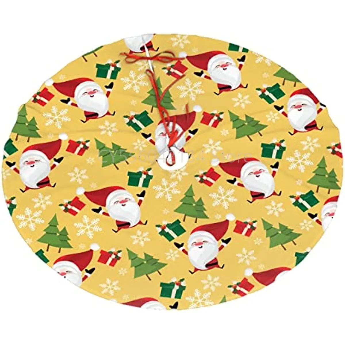 

Christmas Tree Skirt 30" Small Cartoon Santas Tree Skirt for Party Decorations Ornaments