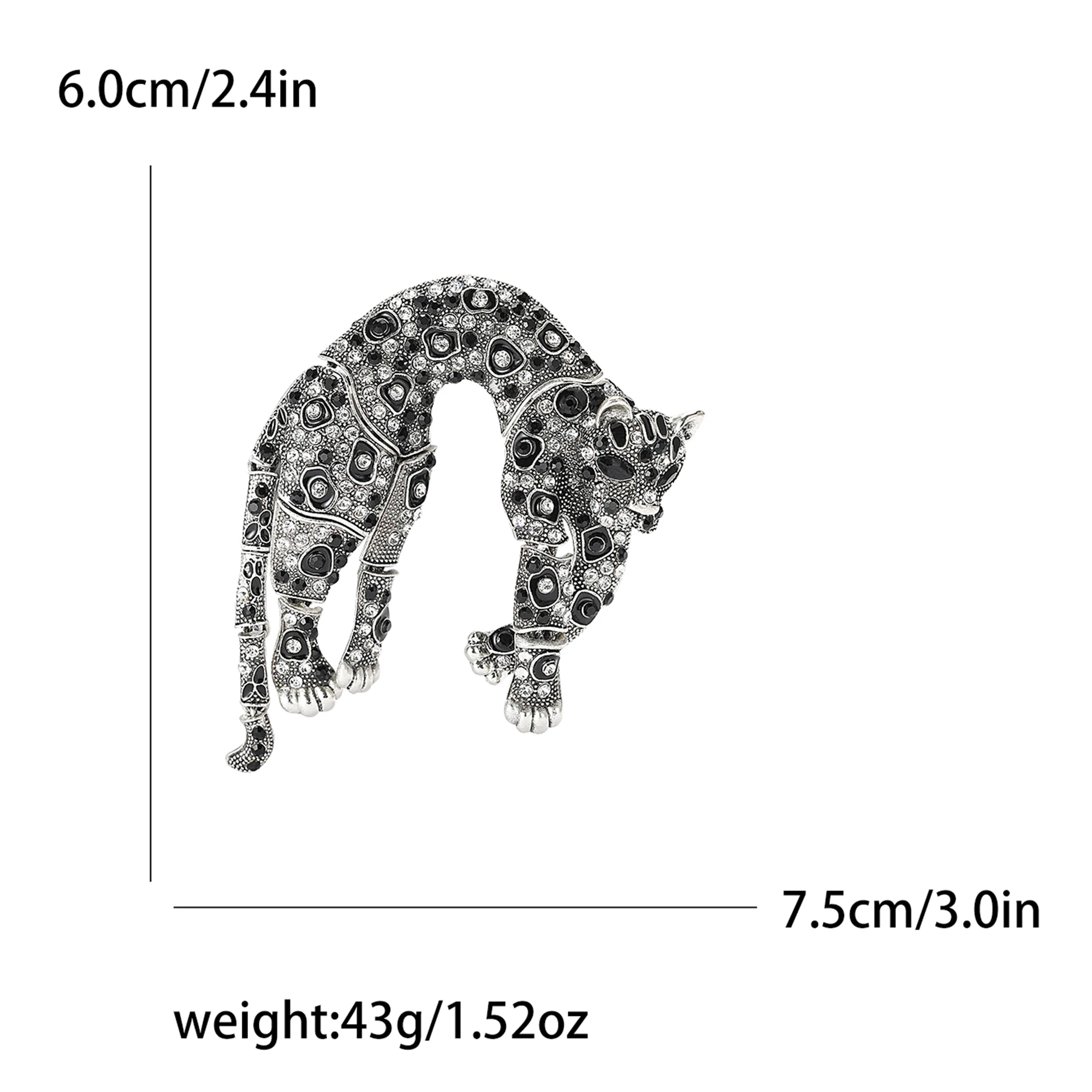 Броши со стразами в виде движущейся пантеры для женщин эмалированные булавки