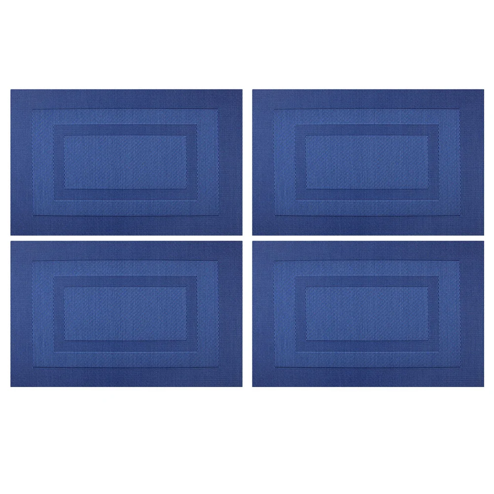 

Table Placemats Mats Pad Kitchen Mat Deskanti 6Blue Set Dining Protector Writing Pvc Skid Place Washable Resistant Coffee