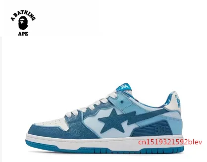 

A BATHING APE Men Women Vibe BapeGoose AF Suede Skateboard Sta Sneakers Couple Air 93 Bapesta Low Athletic Durable Shoes Brown 1
