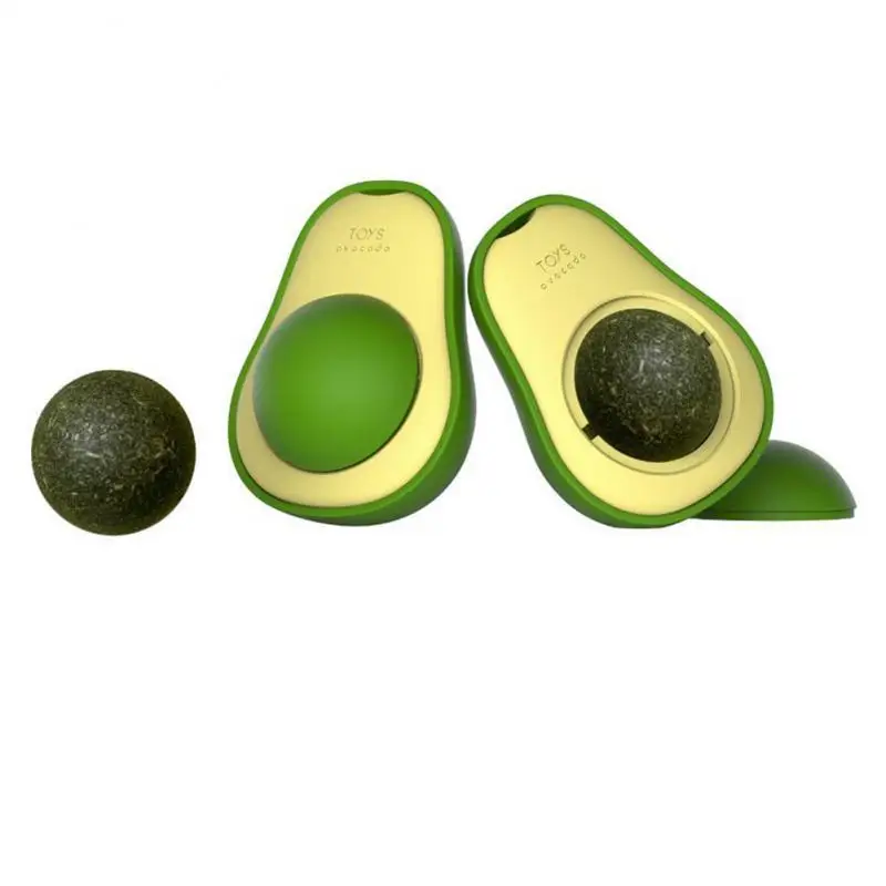 Avocado Catnip Wall Ball Cat Toys Edible Licking Balls Snack Healthy Rotatable Treats Kitten Playing Toy Supply | Дом и сад