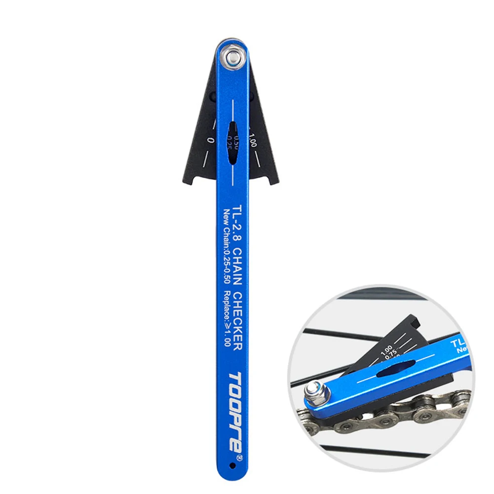

TOOPRE Bicycle Chains Gauge Aluminum Alloy MTB Bicycle Chain Wear Indicator Lightweight Replacement Cycling Repair Tools