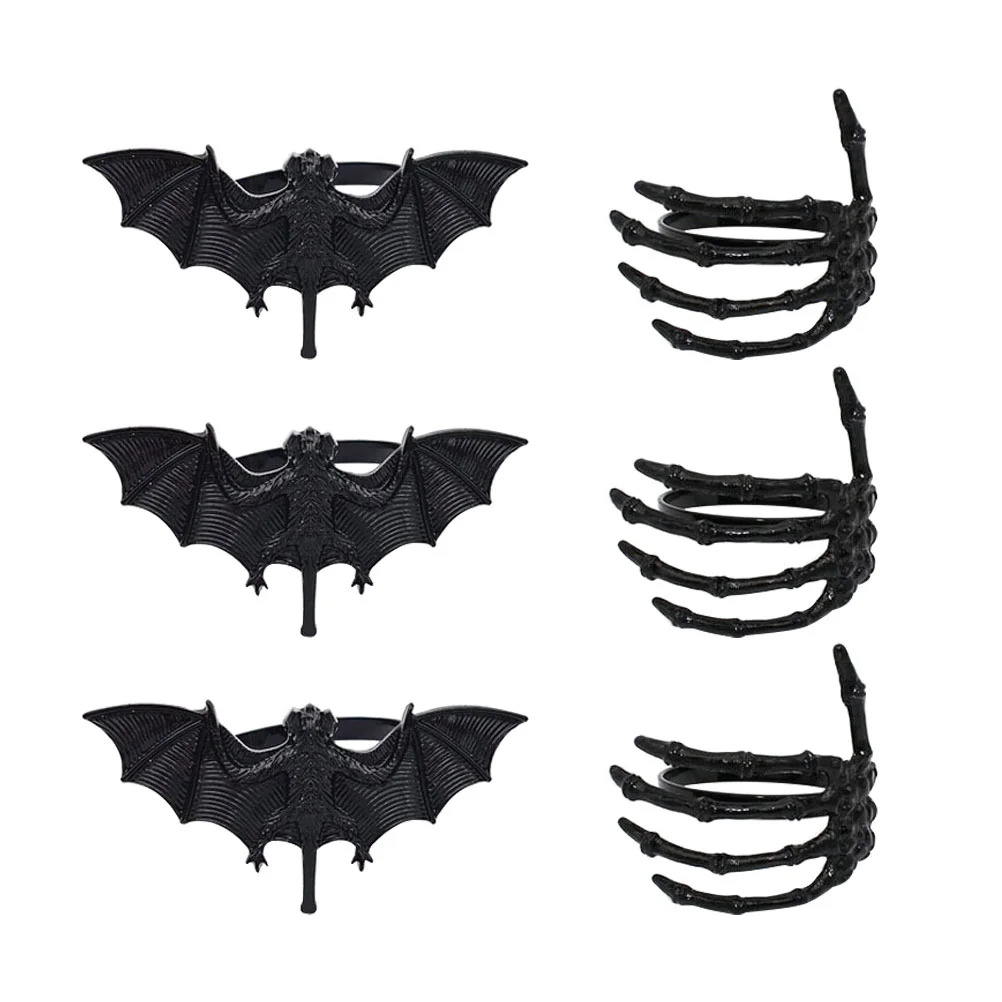 

Napkin Ringsholder Serviette Ring Buckle Table Decor Decoration Buckles Party Decorative Bat Dining Spookyhand Noveltyclasp Ties