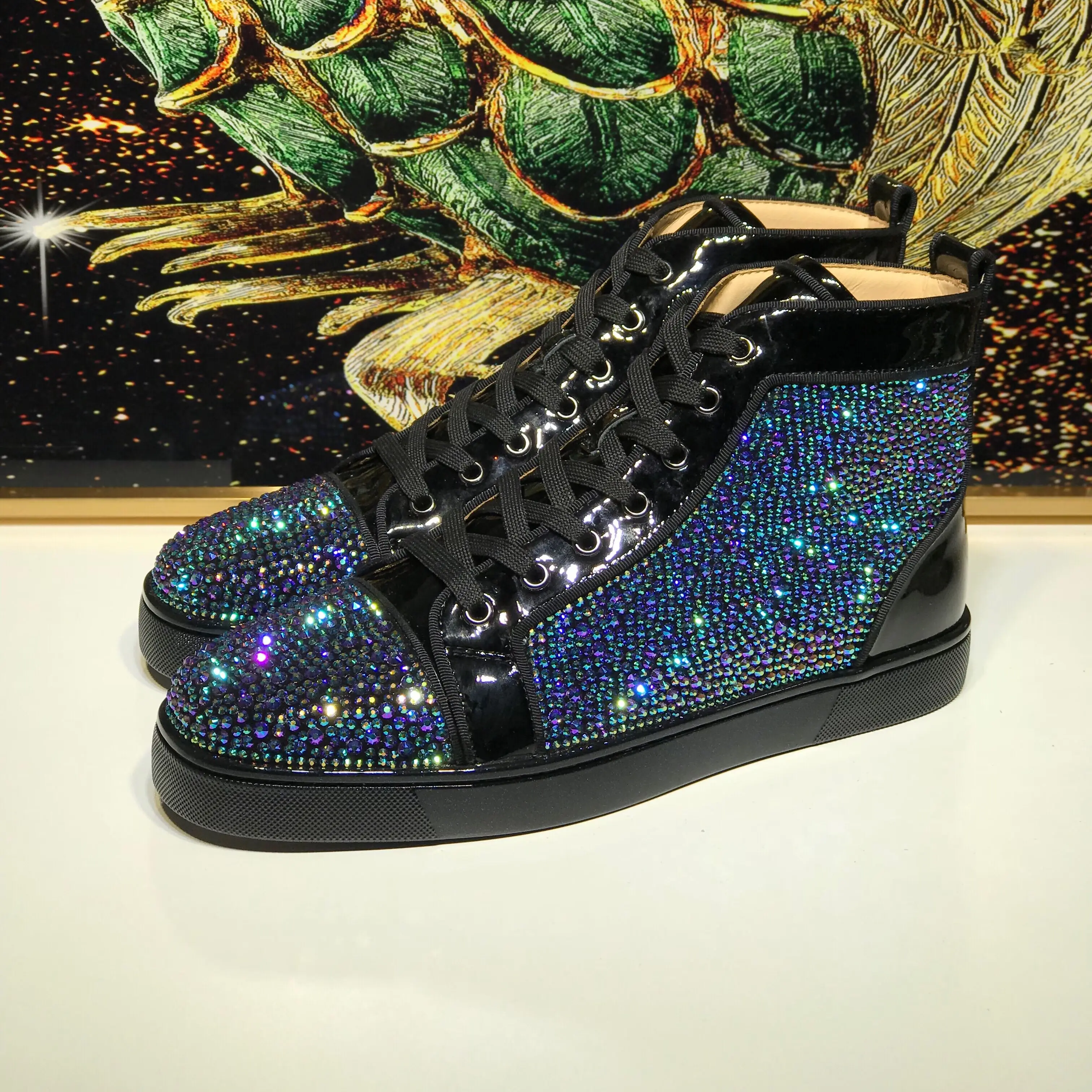 Luxury men's shoes, red bottom shoes 