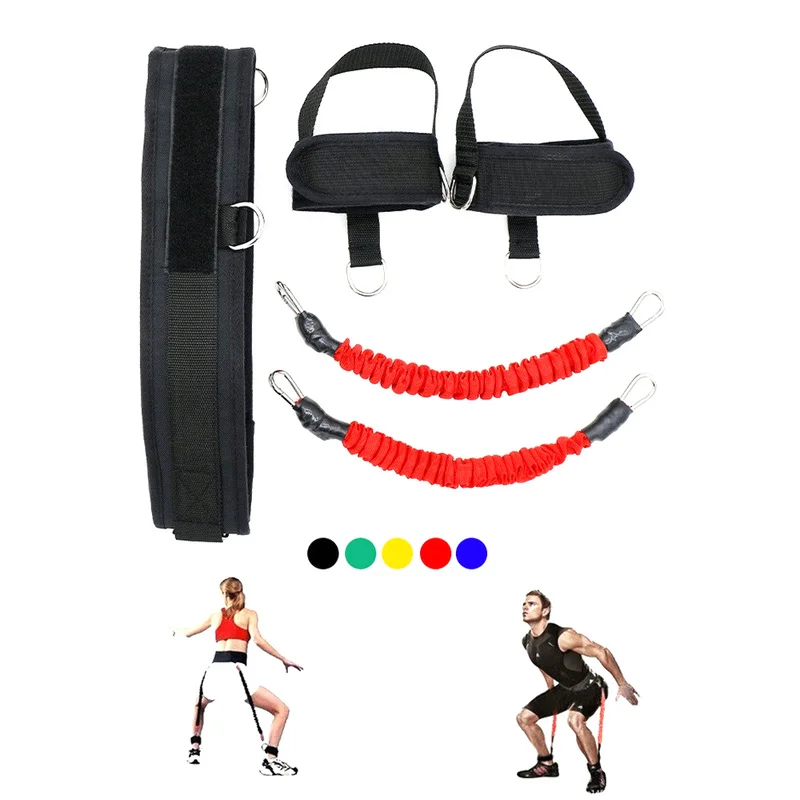 Fitness Bounce Trainer Rope Resistance Bands Exercise Equipment Basketball Tennis Running Leg Strength Agility Training Strap