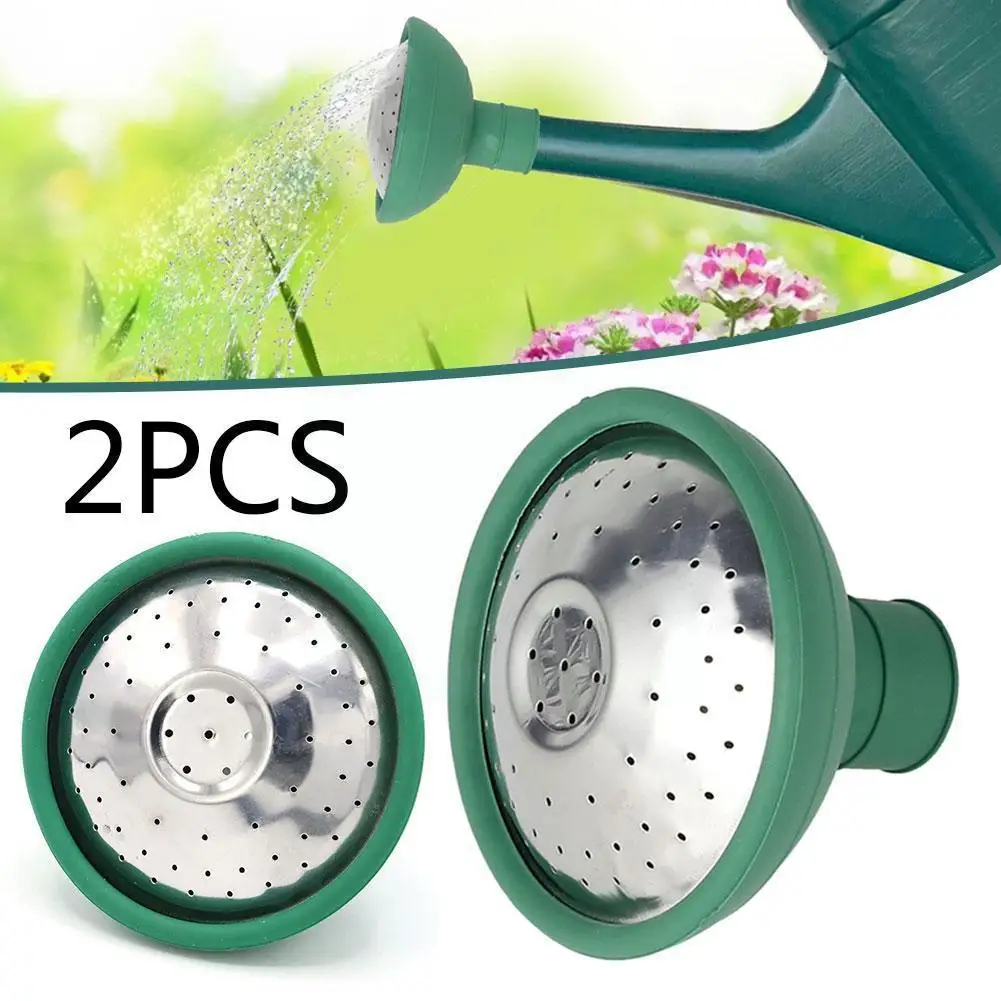 2pcs Universal Garden Watering Can Rose Head Rubber Water Hose Sprayer Replacement PP Nozzle Spray Sprinkler Nozzle Green
