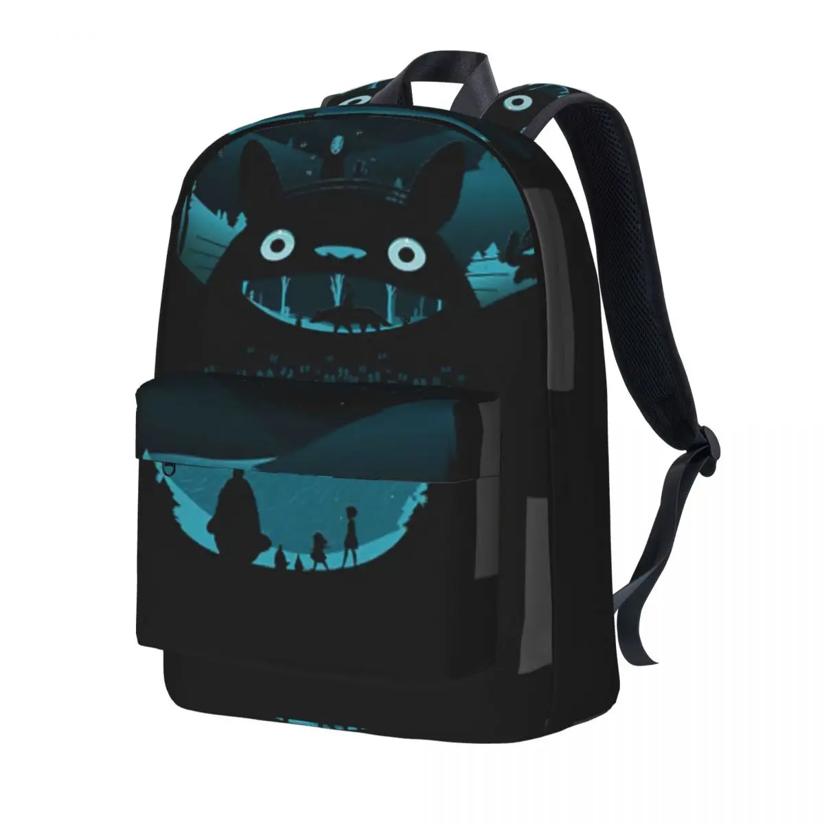 

Рюкзак Totoro мужской из полиэстера, большой ранец с принтом в японском стиле аниме, школьные ранцы