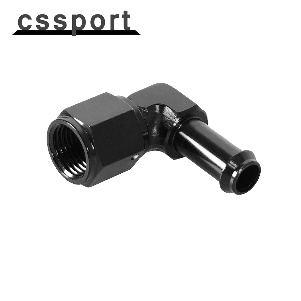 

Hot Sale Connect Female 90 Degree AN6 To 5/16 3/8 Hose ElbowSwivel Barb Fitting Adapter Black