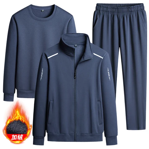 Спортивный костюм мужской, кофта и штаны, Модный комплект, теплый свитшот, большие размеры 6XL 7XL 8XL, Осень-зима