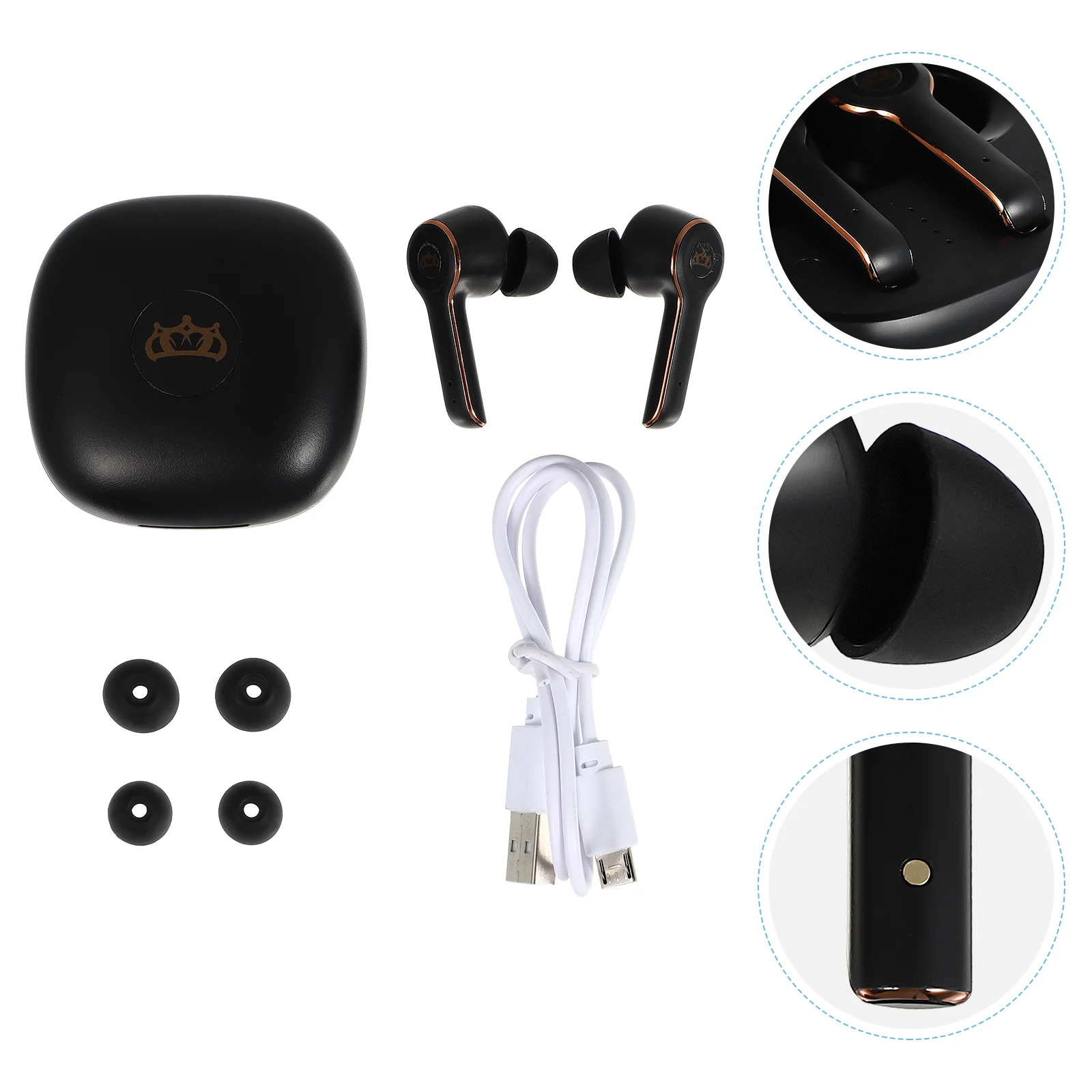 

1 Set of In-ear Exercise Study Earphones Stereo Headset Wireless Headphones
