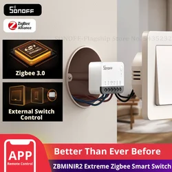 Zigbee реле Sonoff ZBMINIR2, устанавливается в подрозетник Zigbee реле Sonoff ZBMINIR2, устанавливается в подрозетник