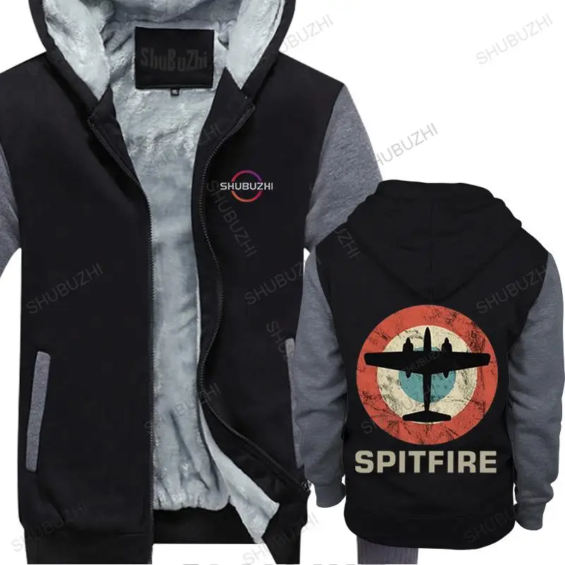 

Retro Jet Fighter sweatshirt Shooting Plane Aircraft Pilot thick hoodie Men Cotton fleece jacket RAF Fighter WW2 War Spitfire