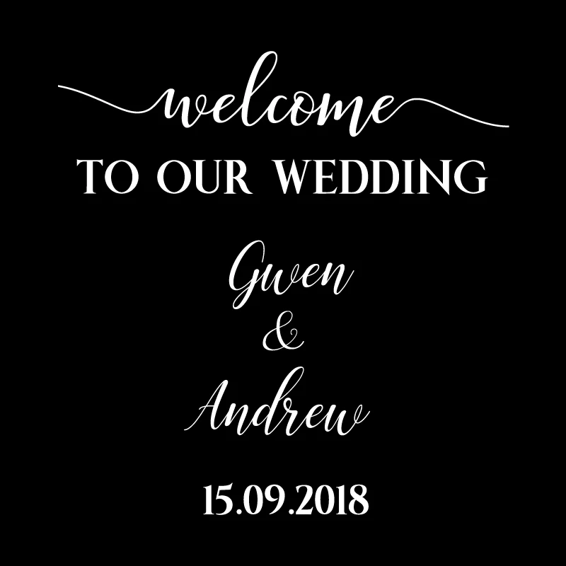 

Свадебная наклейка "Добро пожаловать"