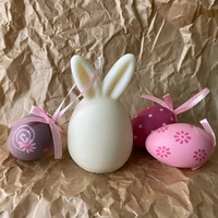 new faceless rabbit candle mold diy craft home aromatherapy candle silicone molds easter no face bunny plaster clay mould