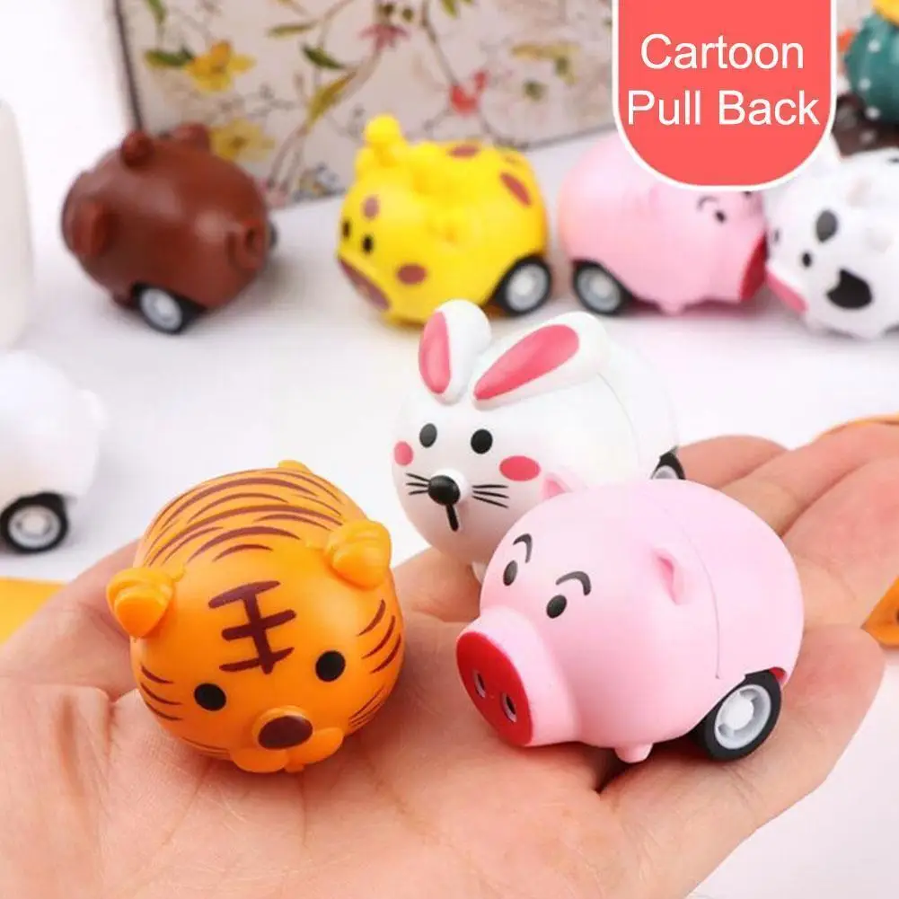 

Mini Pull Back Animal Car Cute Inertia Car Toy Kindergarten Party Gift Children's Boy Toy Model Plastic Birthday Day Kids R G2y7