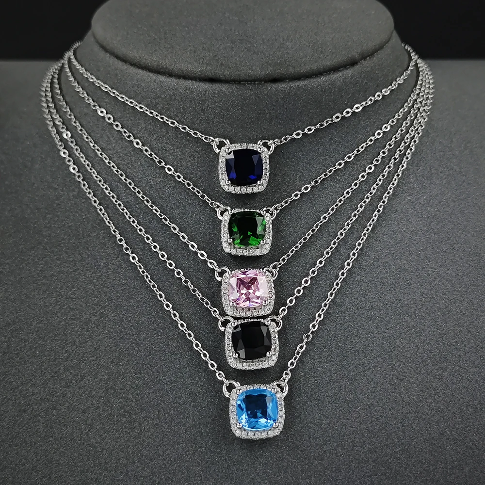 Ожерелья и подвески на шею из 2023 натурального серебра с цепочкой для женщин