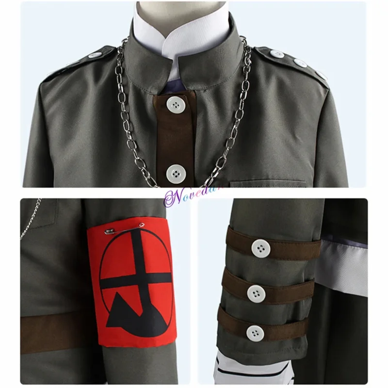 Аниме Danganronpa V3: Killing Harmony Korekiyo Shinguji Косплей Костюм Экипировка Школьная форма Парик