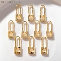 10pcslot gold color metal lock charms diy jewelry hip hop accessories padlock pendant necklace earrings making craft supplies