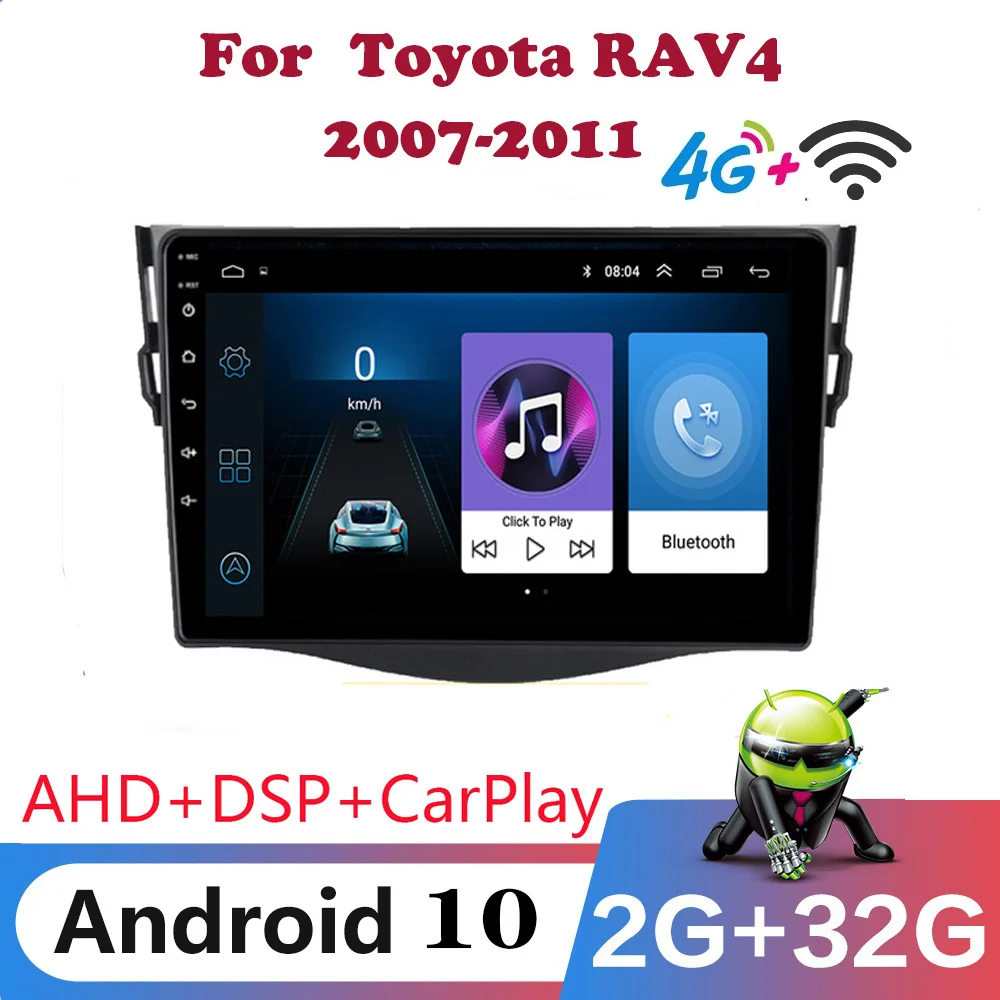 

Мультимедийная магнитола для Toyota RAV4 Rav 4 2005-2013, мультимедийный видеоплеер 9 дюймов, Android 10, DSP-навигатор, GPS, 4G, Wi-Fi, стерео, DVD, типоразмер 2DIN