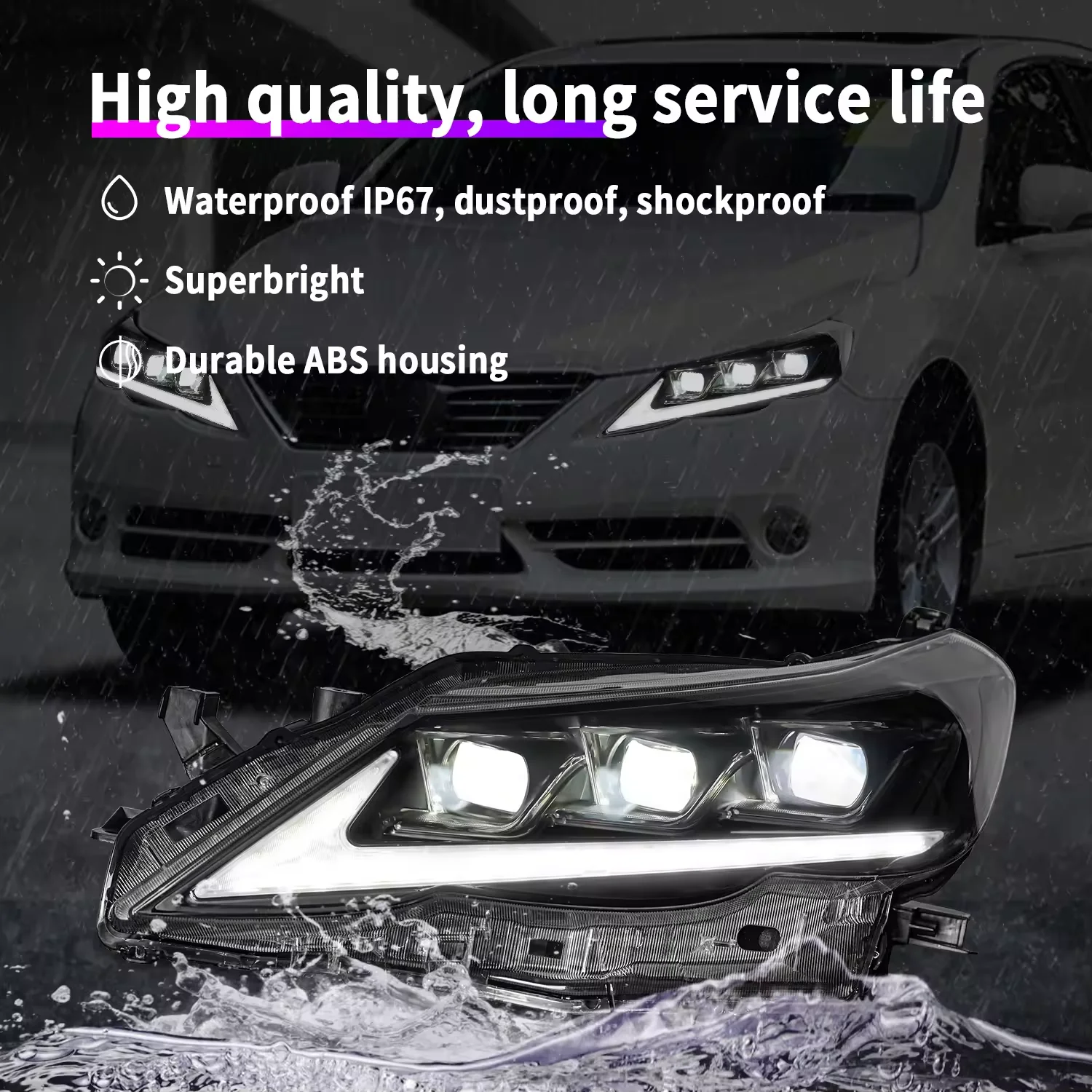 Полностью светодиодная фара для Toyota Vertiga Mark X 2 REIZ 2010-2013 года yz