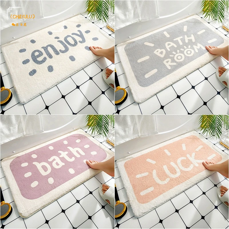 

Good Luck Bath Mat Bathroom Non-Slip Rug Kitchen Absorbent Microfiber Shower Mat Room Door Mat Floor Mat Tapis Salle De Bain