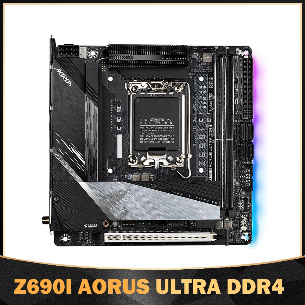 

Z690I AORUS ULTRA DDR4 для десктопного ПК Gigabyte Mini-ITX материнская плата LGA1700 Z690 2 * DDR4 64 Гб Высокое качество Быстрая доставка