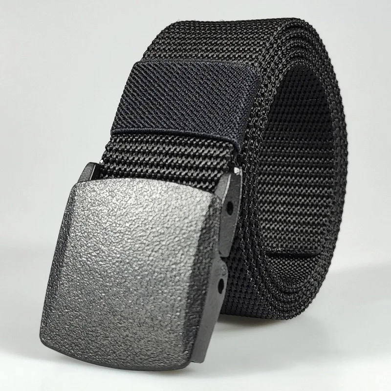 Trendy New Metalless Tactical Outdoor Nylon Belt Male And Female Young Student Sports Military Training Woven Canvas Belt A2923
