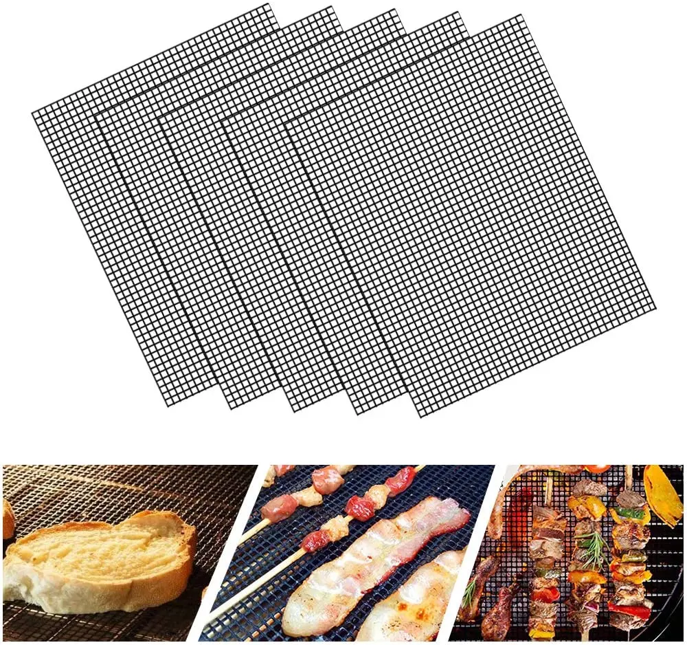 BBQ Grill Mesh Net Non-Stick Grilling Mats Works on Smoker P