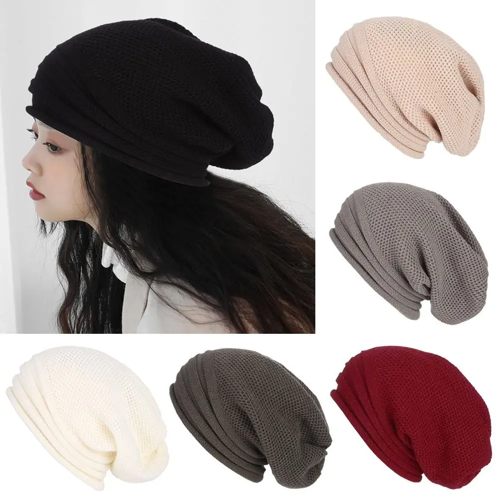 

Men Slouchy Oversized Skiing Warm Cap Wool Knitted Winter Hat Beanie Hat