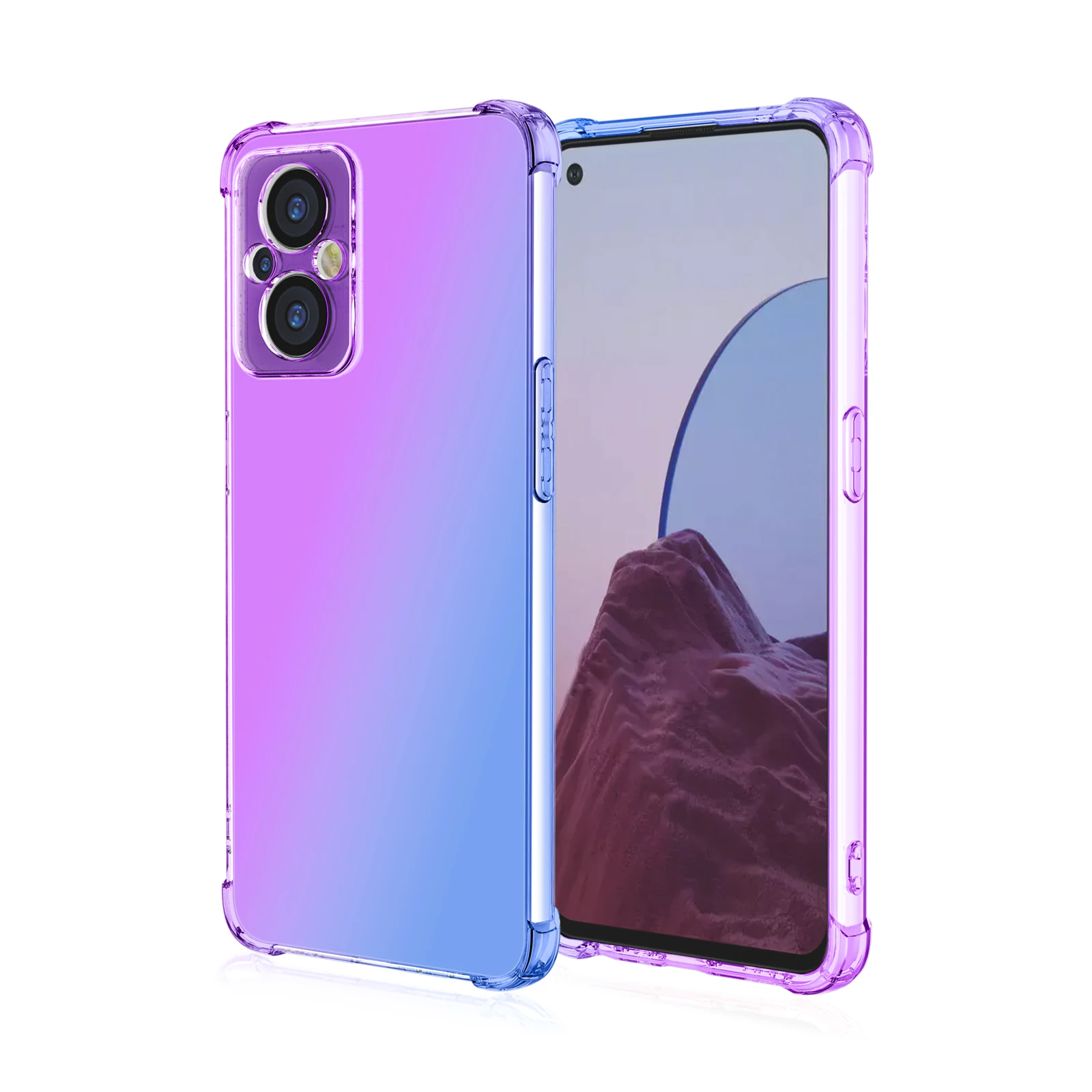 

Clear Cute Gradient Phone Case for OPPO Reno 7 Reno 6 Reno 5 Pro Plus 7Z 6Z 5Z Slim Anti Scratch Flexible TPU Shockproof Cover