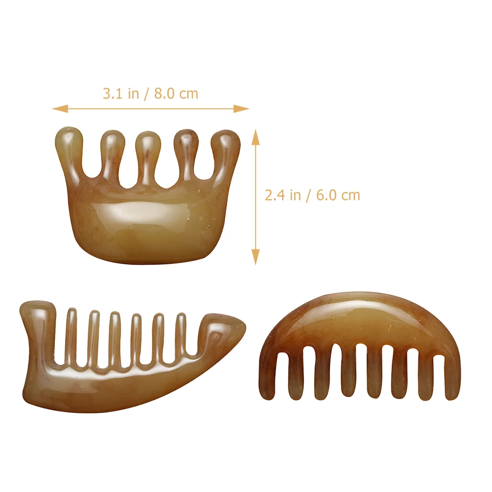 3 шт. расческа для головы с широкими зубцами |