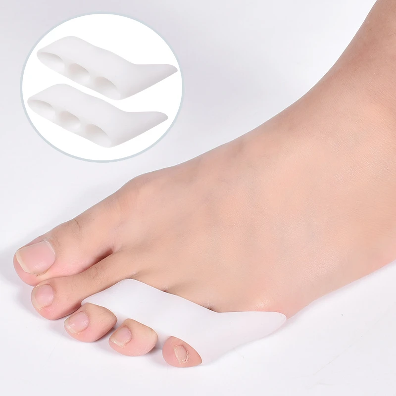 

5Pairs Hallux Valgus Overlapping Corrector Bunion Orthosis Protector Hammer Toe Adjuster Separators Gel Silicone Feet Care