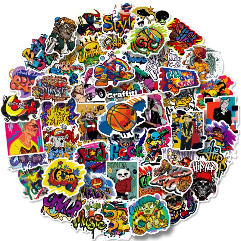 

Hip Hop Psychedelic Stickers Notebook Phone Case Bicycle Decorative Stickers