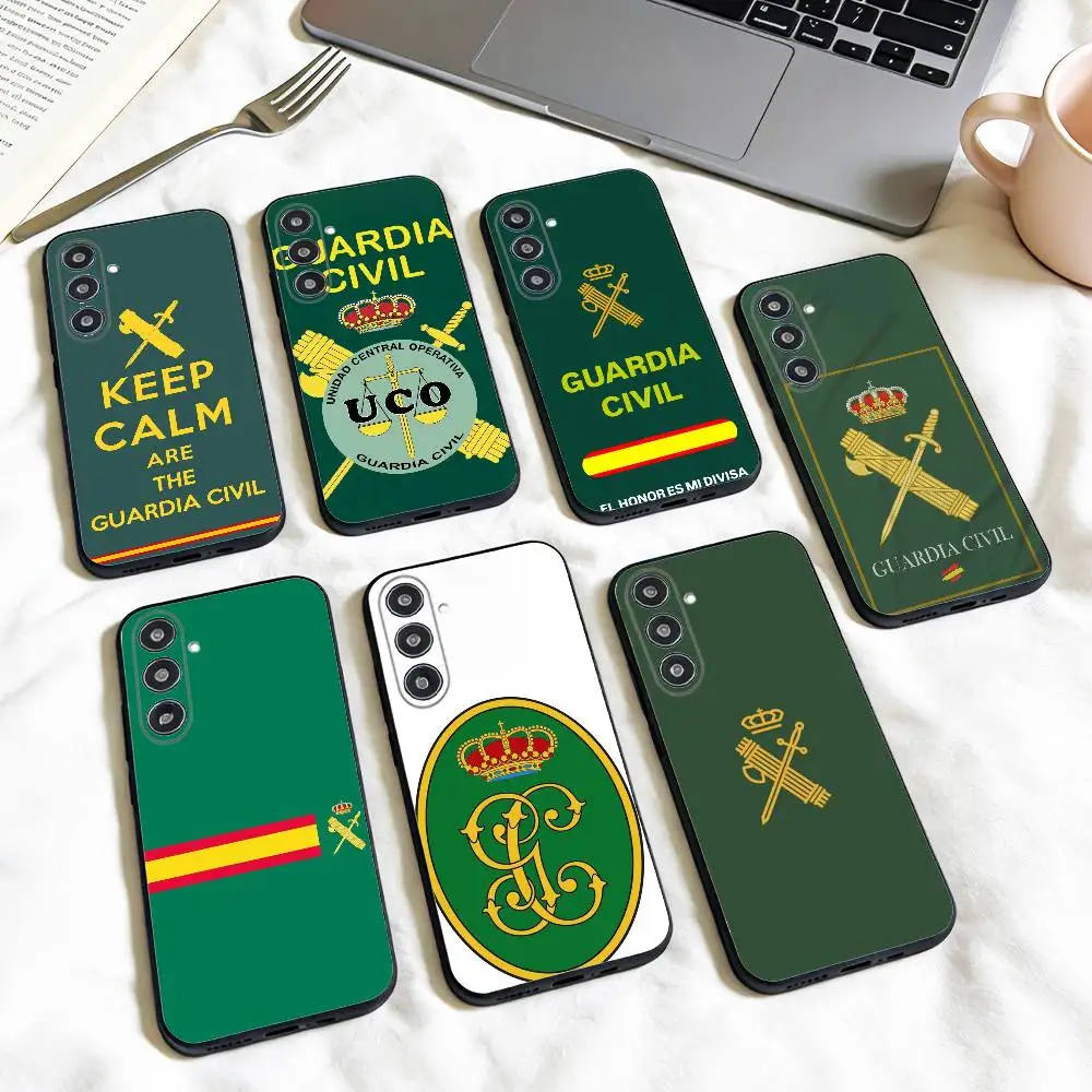 Фото Чехол для телефона S-spanish G-guard C-Civil Emblem для Samsung Galaxy A73, A72, A71, A70, A53, A52, A51 и других моделей, мягкий черный корпус №1