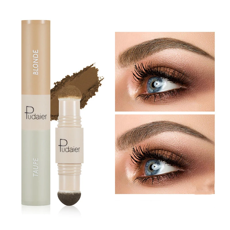 

Pudaier Double Brush Head 3D Dyeing Eyebrow Cream Waterproof Non-Smudge Professional Brow Makeup Tools Women Eyebrow Powder Set