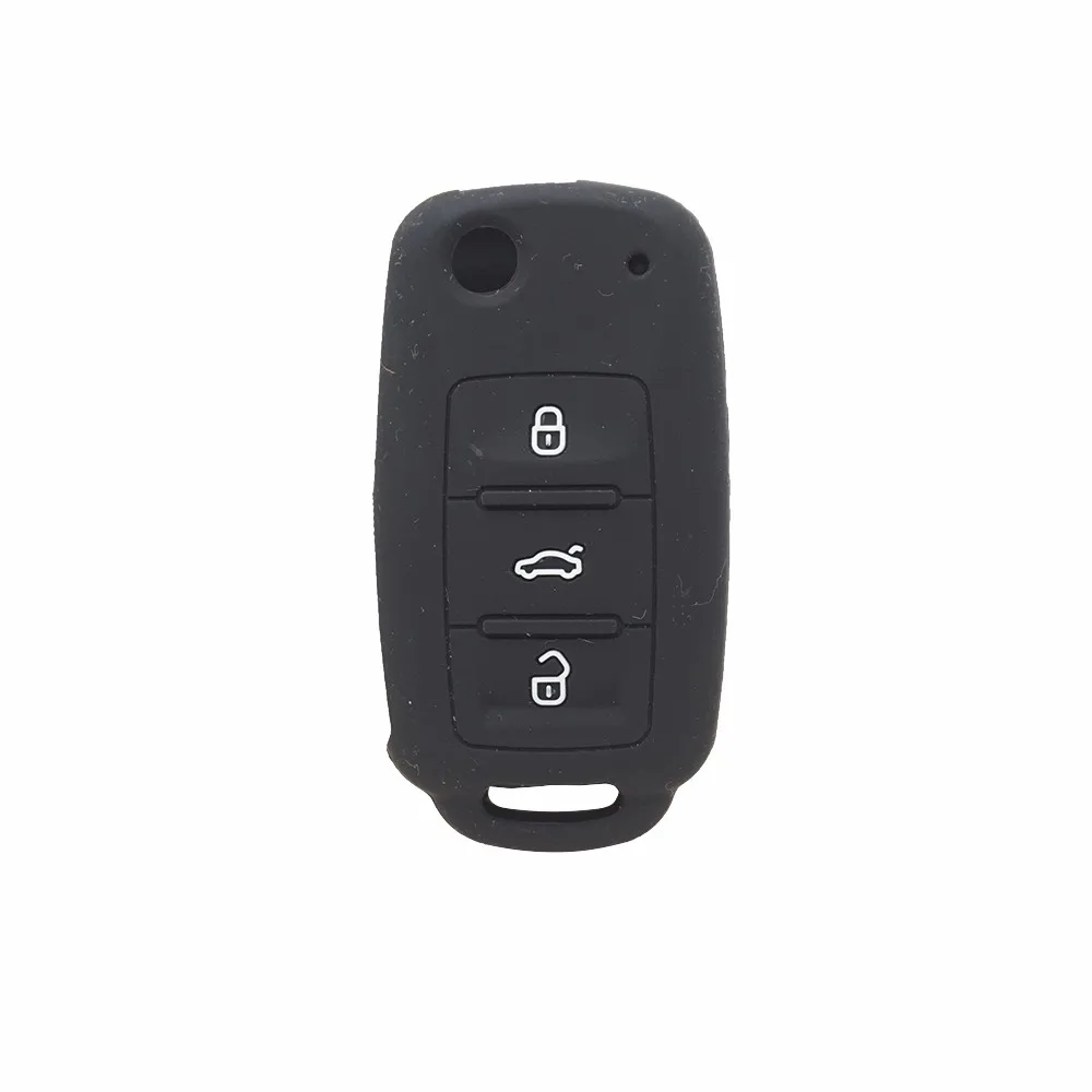 

Cocolockey чехол для автомобильного ключа для VW Golf Jetta для Skoda Yeti Superb Октавия Рапид для SEAT Leon Ibiza 3 кнопки силиконовый чехол для ключа