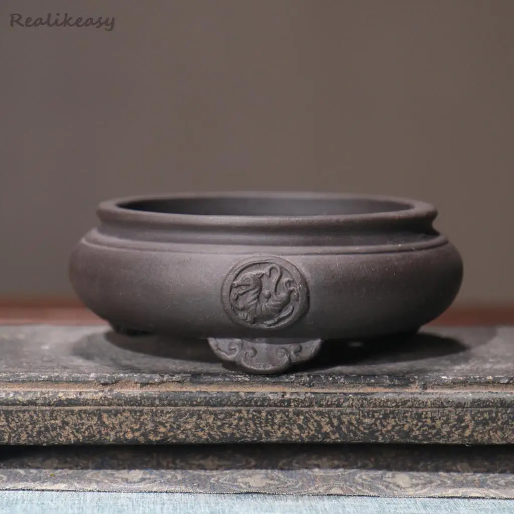 

Фиолетовый керамический горшок для бонсай Yixing