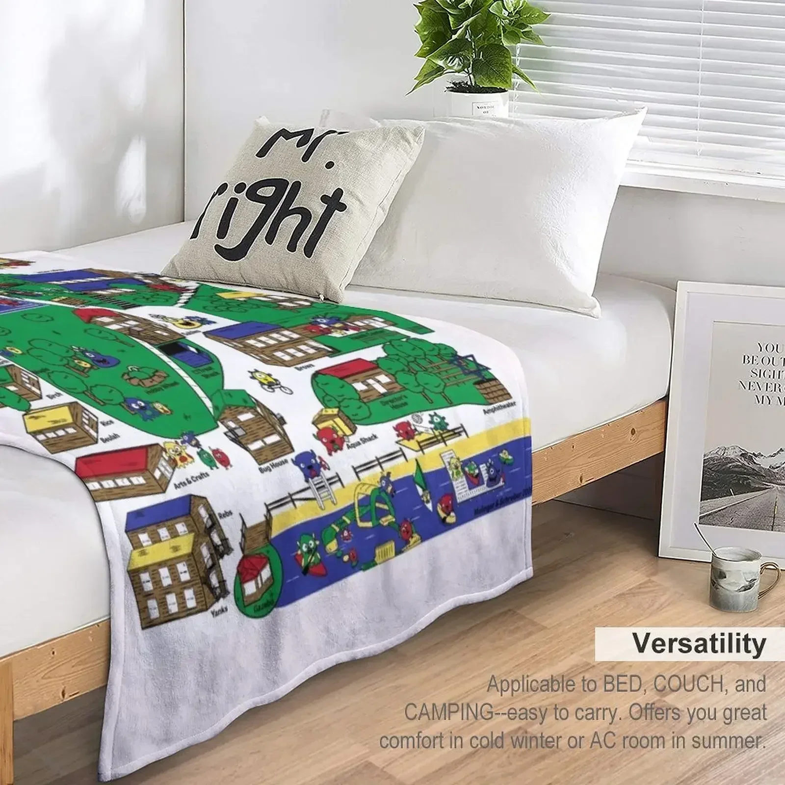 Одеяло с картой лагеря Beber лохматое декоративное одеяло для дивана