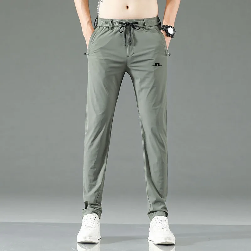 Summer Ultra Thin Breathable Golf Pants For Mens Ice Silk Quick Dry High elasticity Golf Wear Men Trousers Sports Long Pants Men